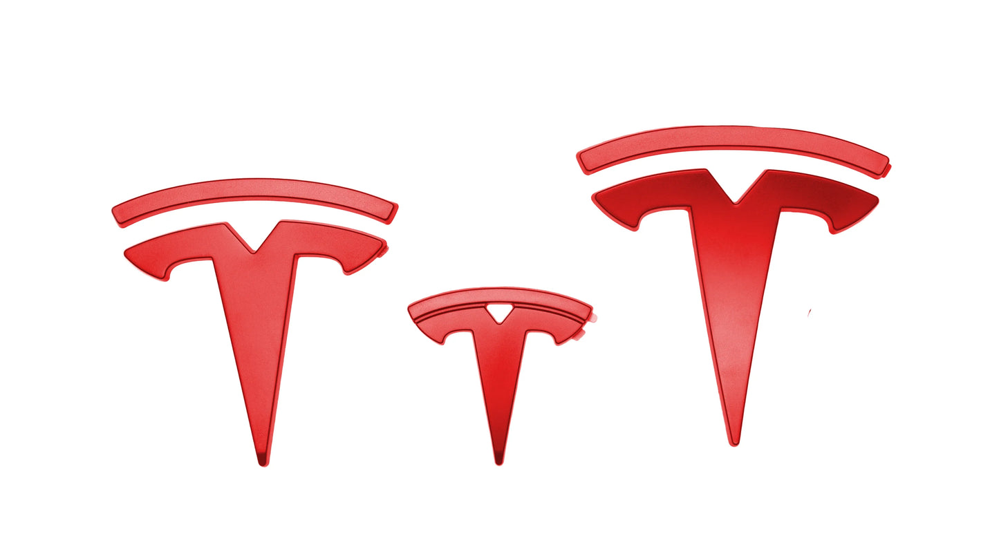 Logo-emblemen voor de Tesla Model Y