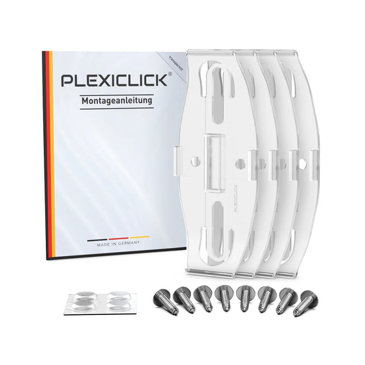 PLEXICLICK frameloze kentekenplaathouder transparant