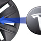 Logo's (4x) voor de Tesla Model 3/Y wieldoppen